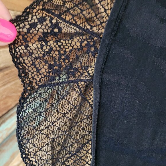 Zadig & Voltaire black lace slit silk maxi skirt Sz 34  US Sz 4 pockets - Picture 6 of 15